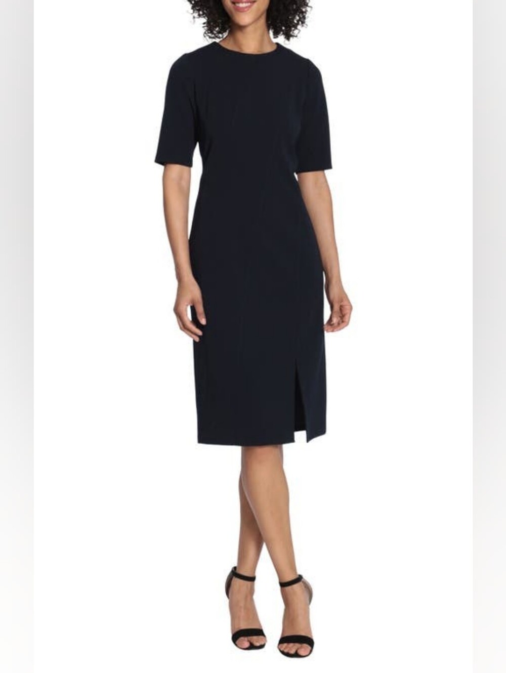 Maggy London Women's Scuba Crepe MIDI Sheath Dress - Dark Navy - Size 4